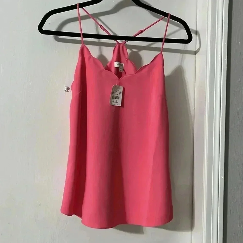 J. crew Scalloped Tank - Pink